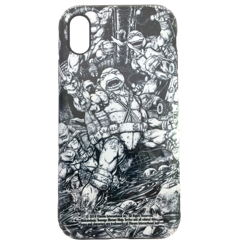 NEW TMNT Viacom 2019 Nickelodean Black White IPhone XR Phone Case
